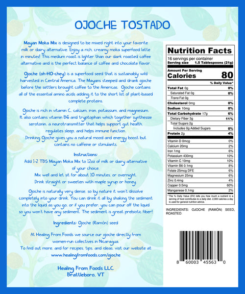 Ojoche Tostado™ Medium Roasted Mayan Moka Superfood Elixir